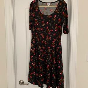 Lularoe 2XL Nicole Dress Butterfly Floral